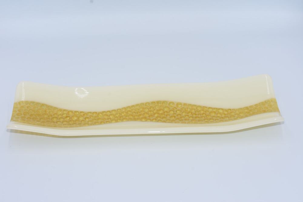 Christiane Karuna Santoro Studio Kiln-Formed Art Glass Channel Murini Plate